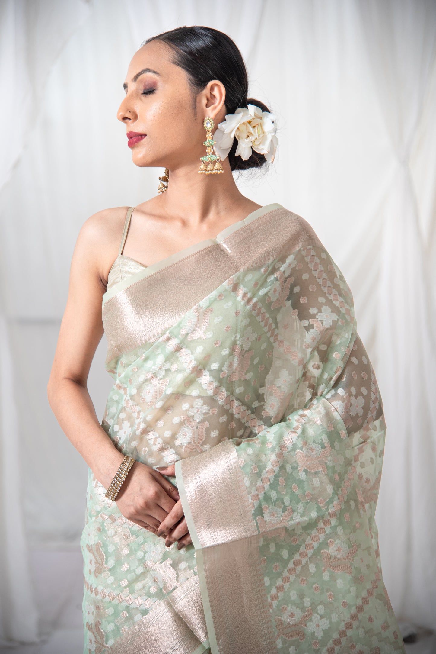 Banarasi Kota Silk Predraped Saree