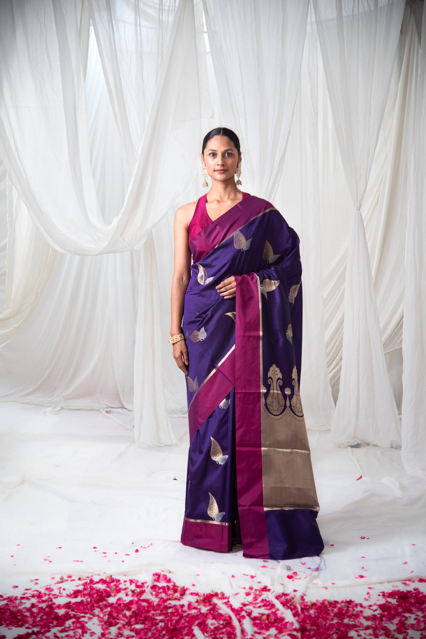Banarasi Katan Silk Predraped Lightweight Saree