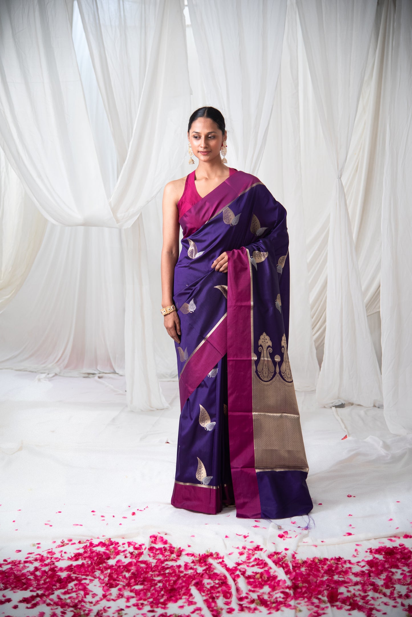 Banarasi Katan Silk Predraped Lightweight Saree