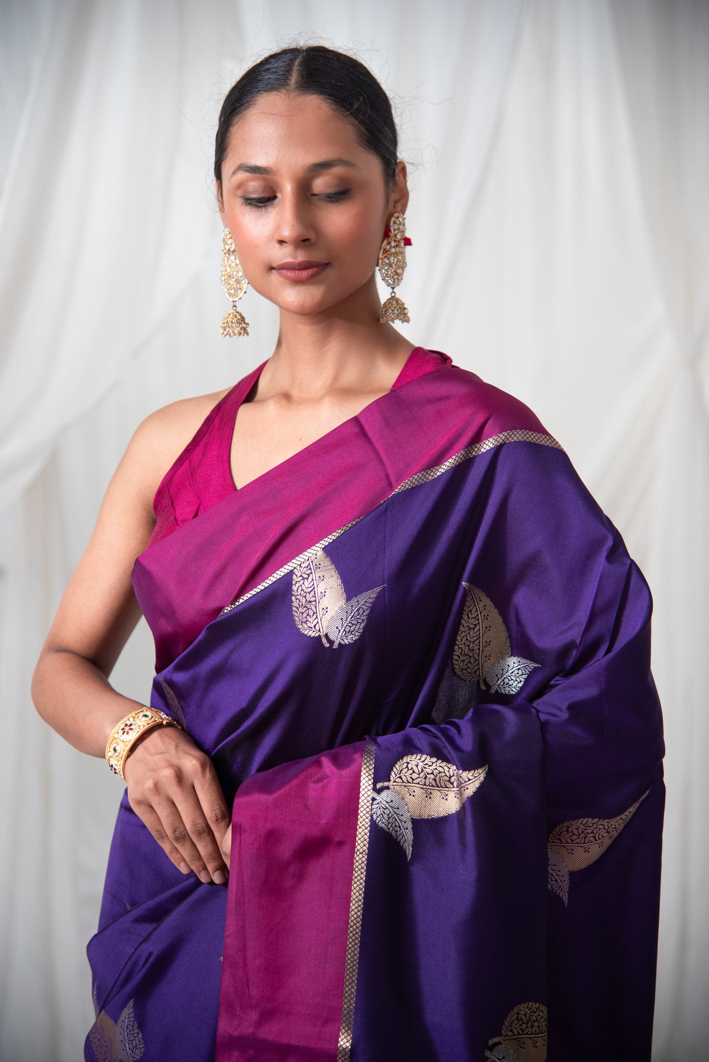 Banarasi Katan Silk Predraped Lightweight Saree