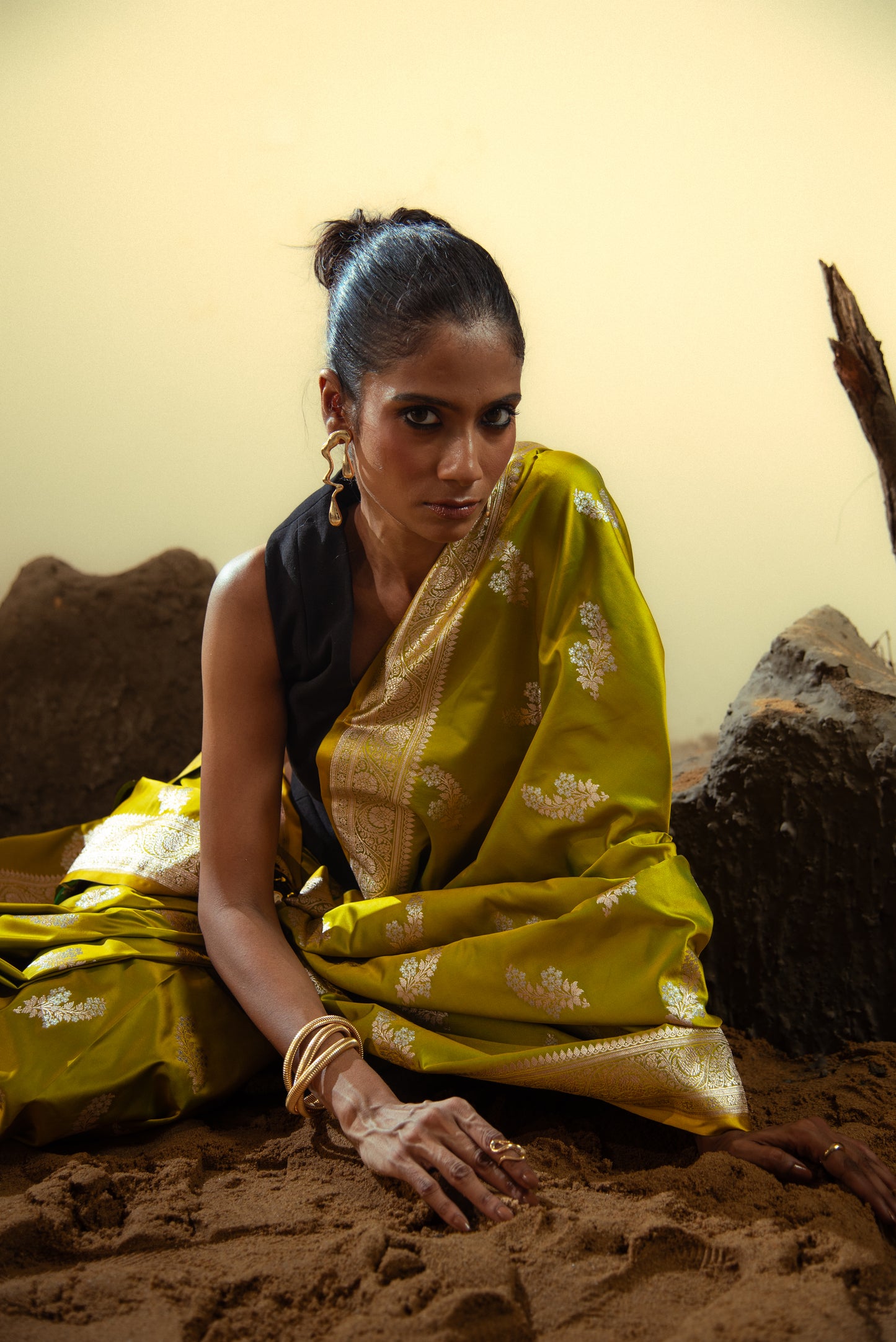 Mashru Katan Silk Sonarupa Pre Draped Saree