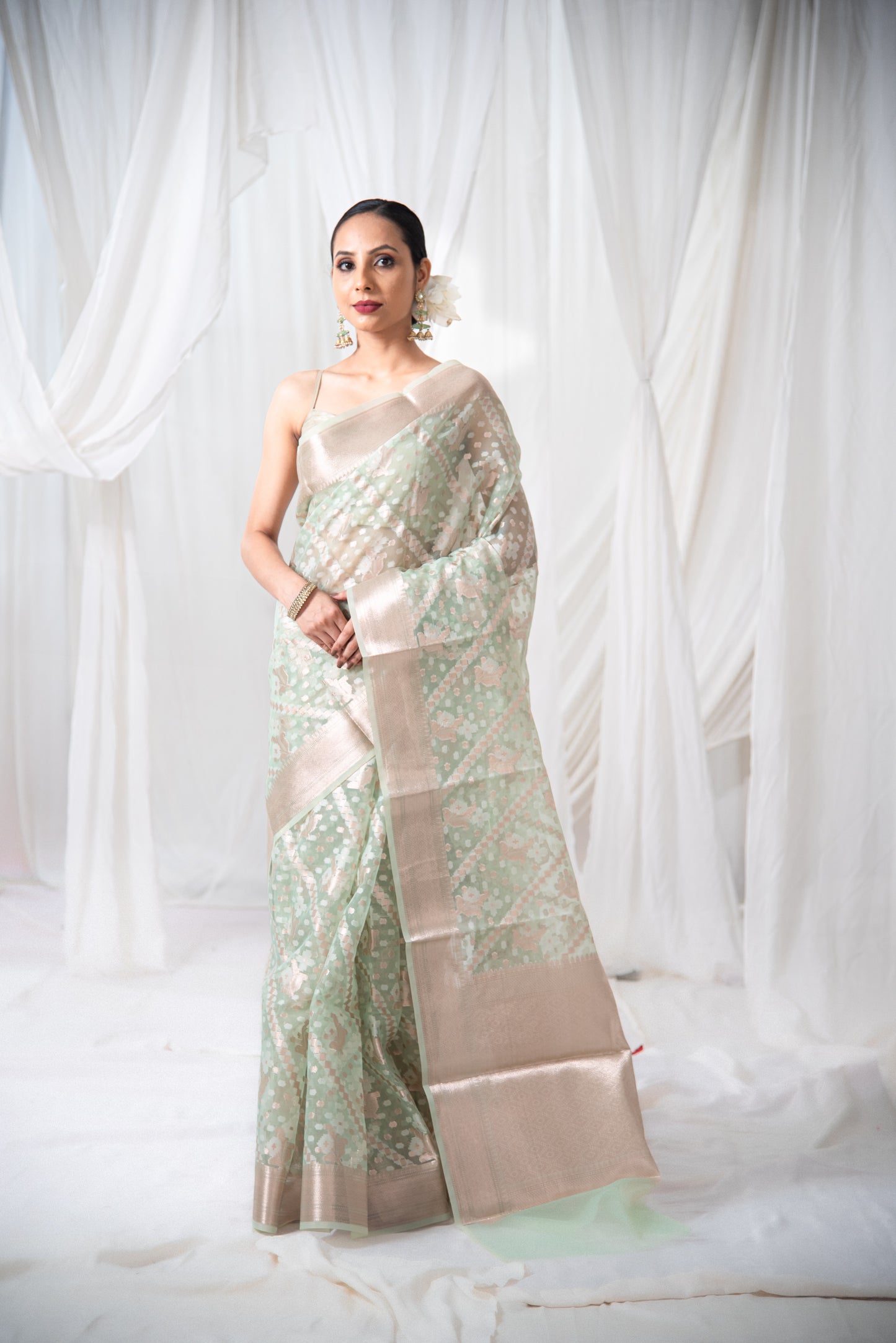 Banarasi Kota Silk Predraped Saree