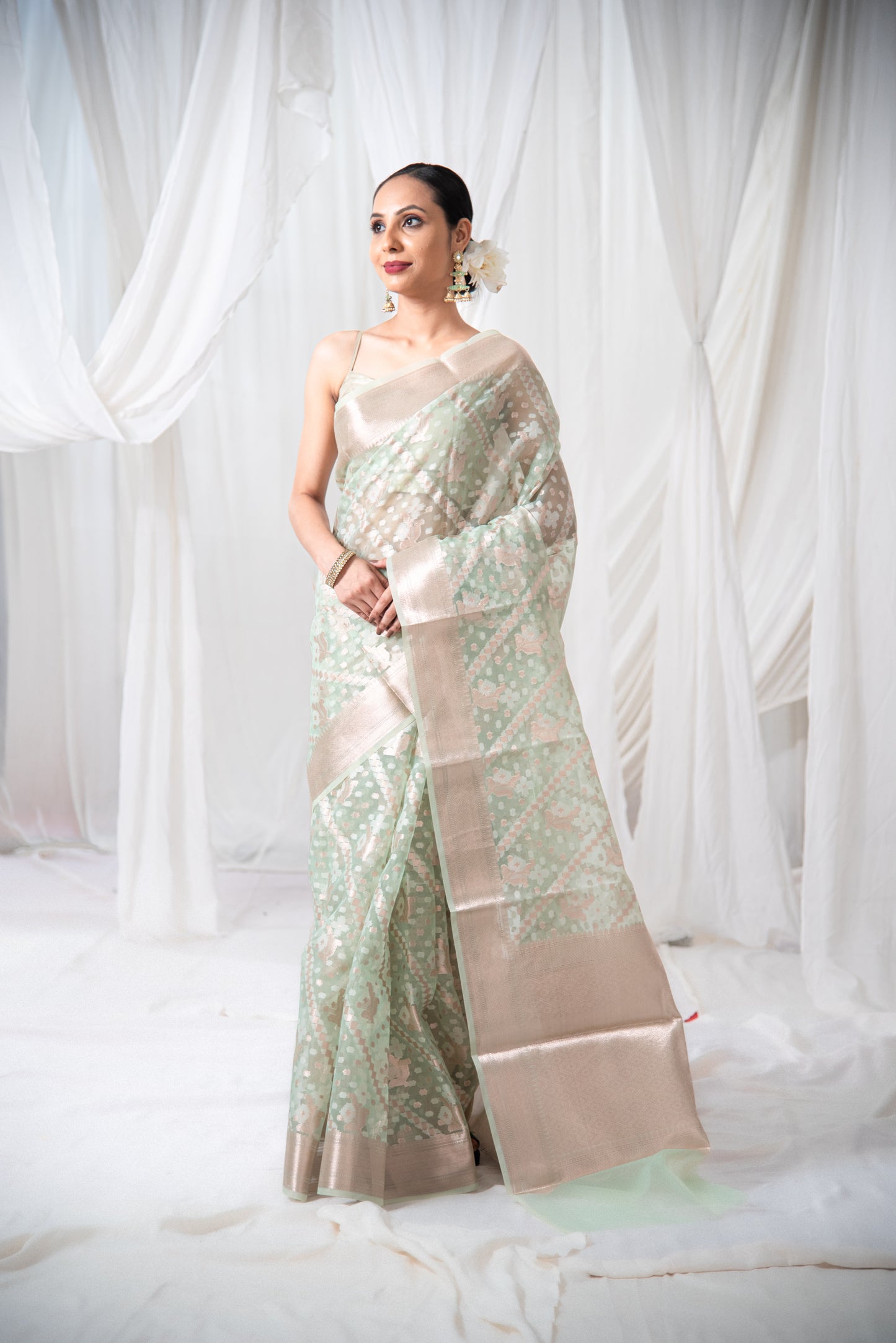 Banarasi Kota Silk Predraped Saree