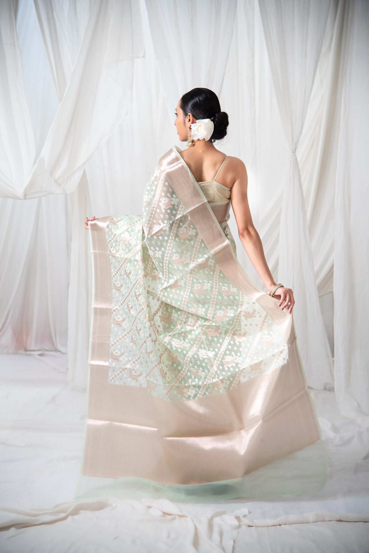 Banarasi Kota Silk Predraped Saree